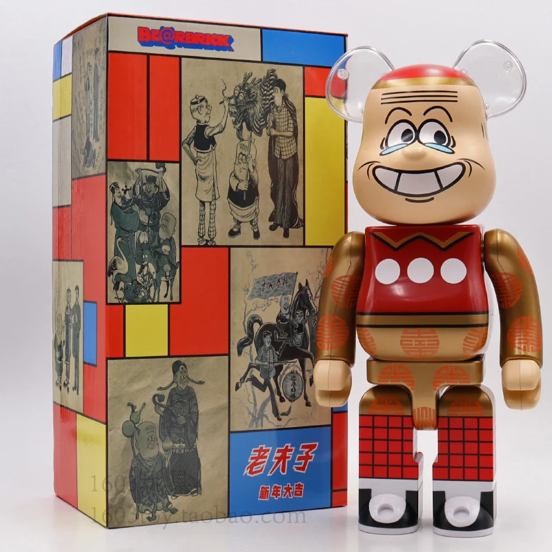 

Old Master Bearbrick 400% Figure Toy Model Anime Action Figures High Quality 28cm Bear Decoration Doll Ornaments Christmas Gift