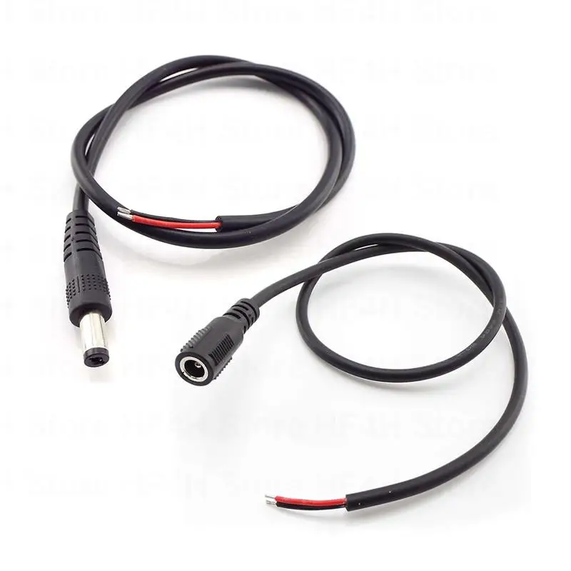 

0.5/1/2/3M DC male Power Pigtail Cable 5.5x2.1mm Male Female Jack Cord DC Connector CCTV Security Camera Moniter Solar Panel B4