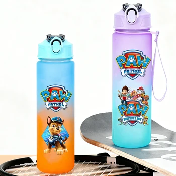 750ml Paw Patrol Sports Water Bottles Anime Chase Skye Frosted Bottle Outdoor Travel Gym Fitness Jugs Portable Drinking Cups New