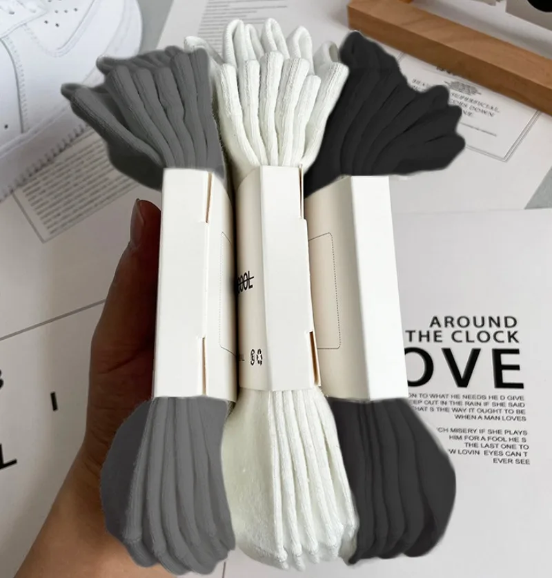 1-5pairs Men's Socks Low Cut Breathable Business Boat Sock Summer Solid Color Comfortable Ankle Casual Cotton White Black Socks