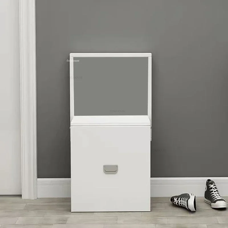 Folding Wall-mounted Bathroom Seat Simple Household Can Store Bathroom Chairs Porch Invisible Wall-mounted Shoe Changing Stool Z 4
