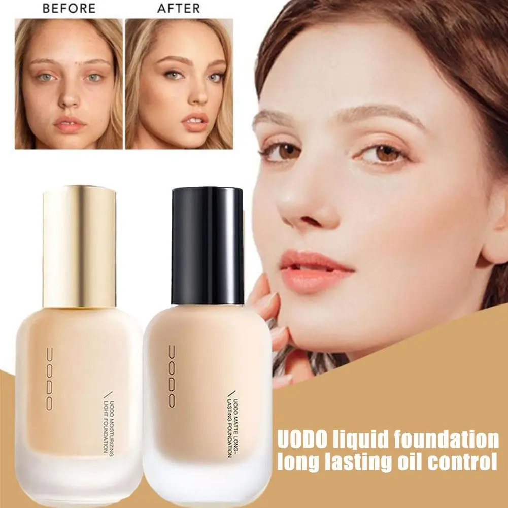 

UODO Liquid Foundation Concealer Cover Dark Spots Invisible Pores Brighten Skin Waterproof Oil Control Moisturizing BB Cream