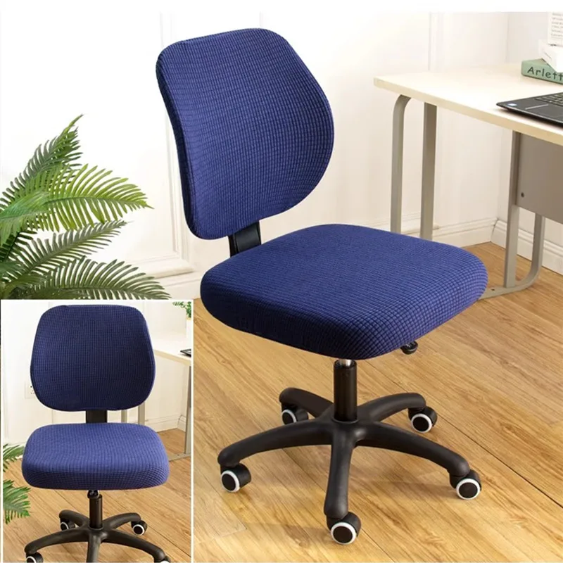 

Office Desk Chair Cover Elastic Spandex Fabric Split Back Cover+Seat Cover Anti-dirty Rotating Lift Computer Armchair Dust-case