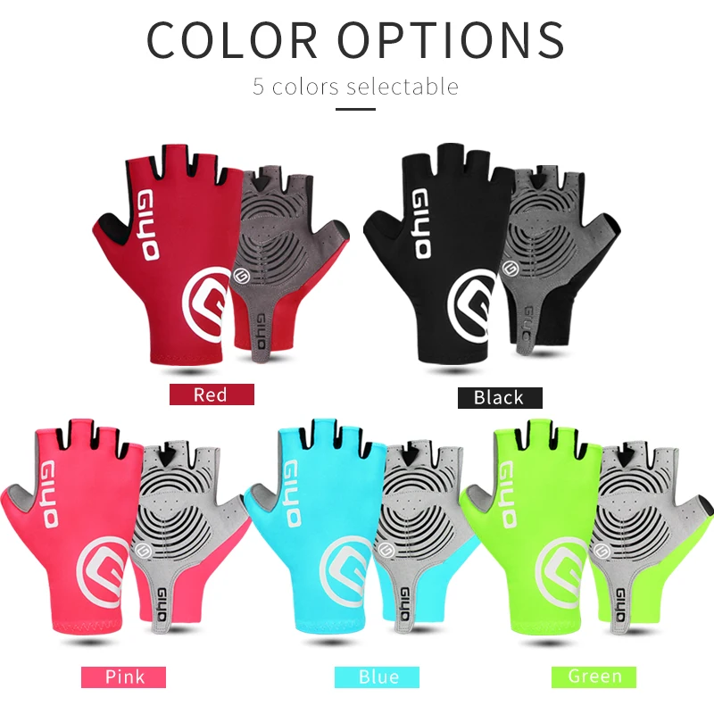 Sport Gloves Giyo Breaking Wind Cycling Half Finger Gloves Anti-slip Bicycle Mittens Racing Road Bike Gloves MTB Biciclet Guantes Ciclismo