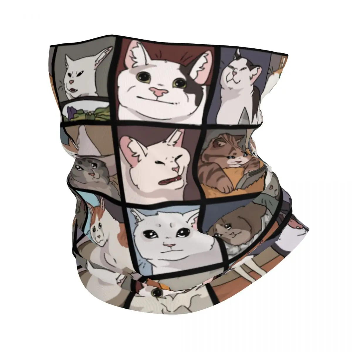 

Meme Cat Animal Bandana Neck Cover Printed Cute Funny Wrap Scarf Warm Face Mask Cycling Unisex Adult Winter