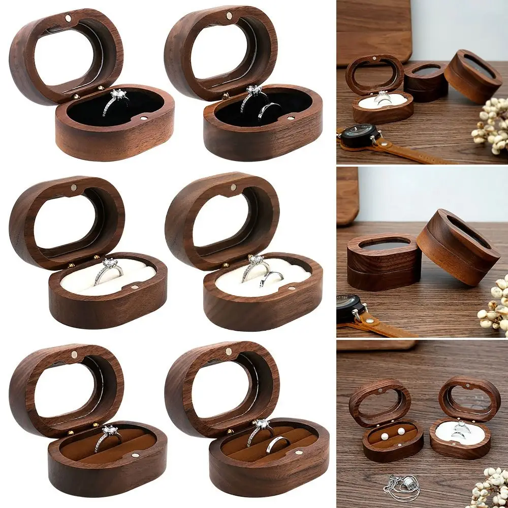 

Engagement Gifts Case Love Gift Wooden Ring Storage Box Jewelry Box Lover Ring Display Box Storage Holder