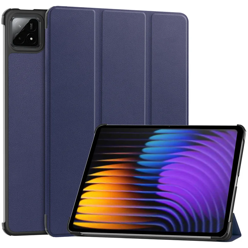 Tri-Fold Leather Stand Tablet Case - Smart Cover Shell