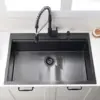 33 Inch Drop In Kitchen Sink Workstation Black33x22-Inch Drop In Sink 16 Gauge Black Stainless Steel Single Bowl Kitchen Sink 3