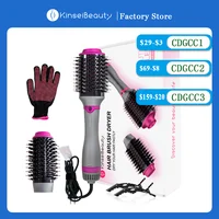 Kinseibeauty 4 In 1 Hair Dryer Brush Hot Air Hair Styling Brush Negative Iron Generator Curling Combair Straight hair comb 1