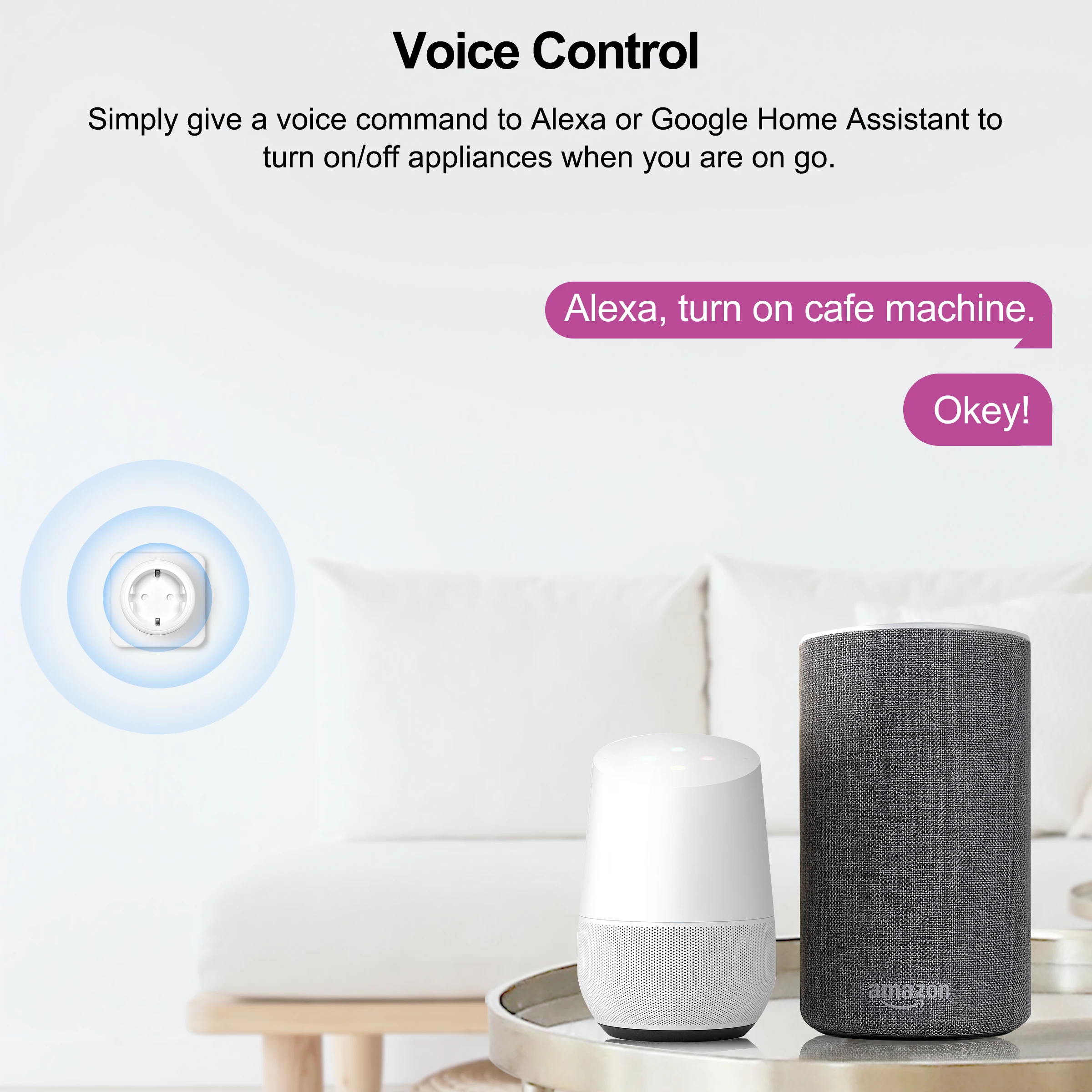 Tuya Smart Wifi Plug EU Power Monitoring 20A Smart Socket Outlet 4200W Compatible with Alexa Hey Google Yandex Alice
