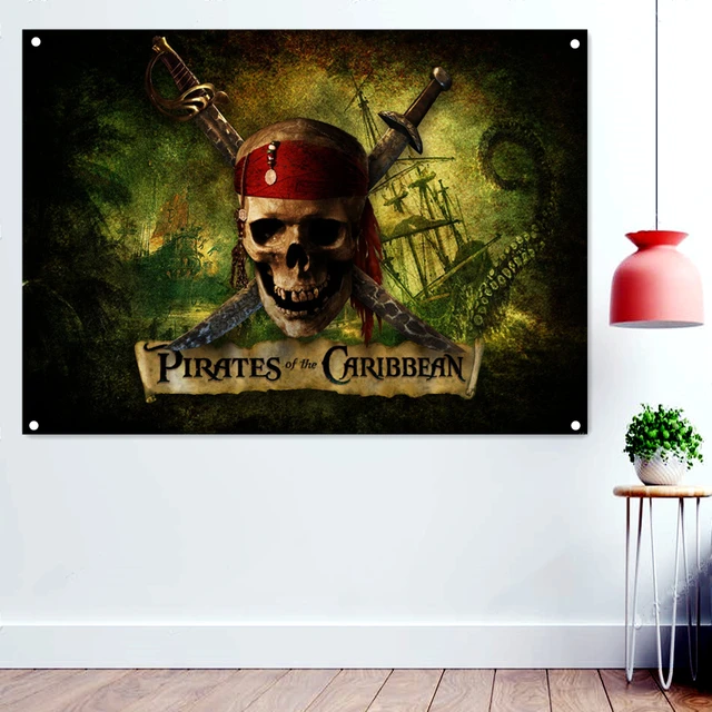 Pirates Skull Flag Banner Movie Cartoon Home Decoration Hanging Flag  90x150cm - AliExpress