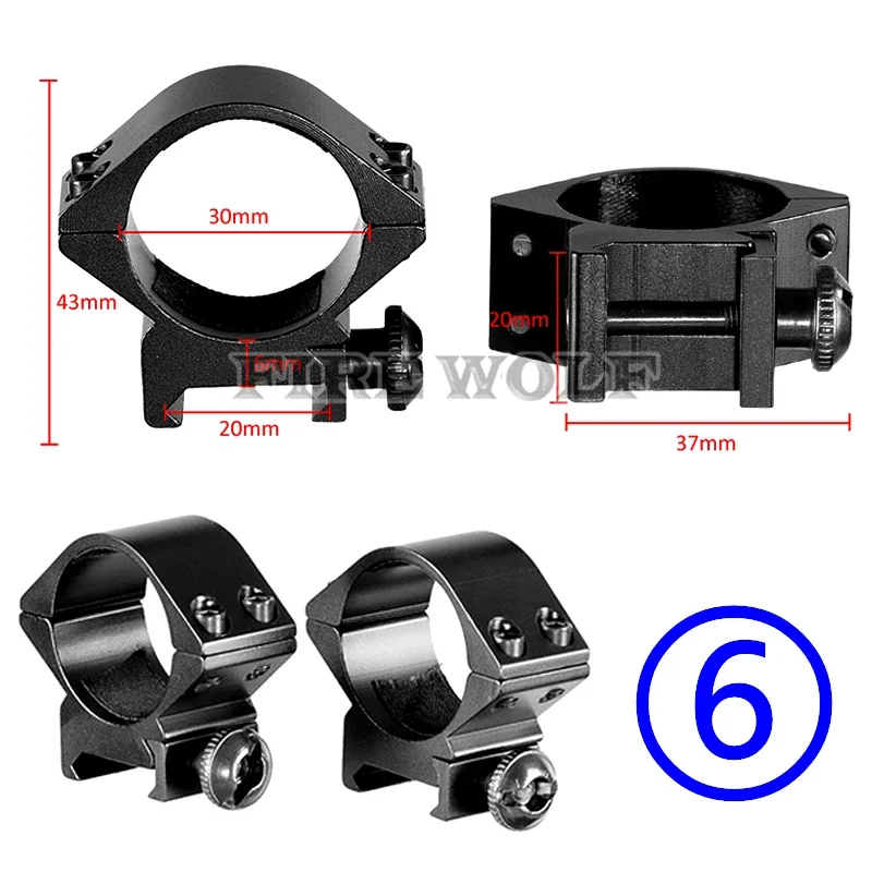 25.4MM/30MM Diameter Hunting Riflescope Mount Scope Rings Picatinny Rail High Quality Mount