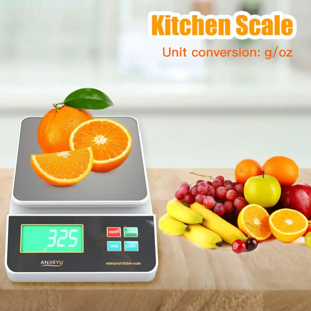 가정용 주방 체중계, 충전식 주방 체중계, 커피 체중계, 고감도, 정밀 베이킹, 초방수, 10kg