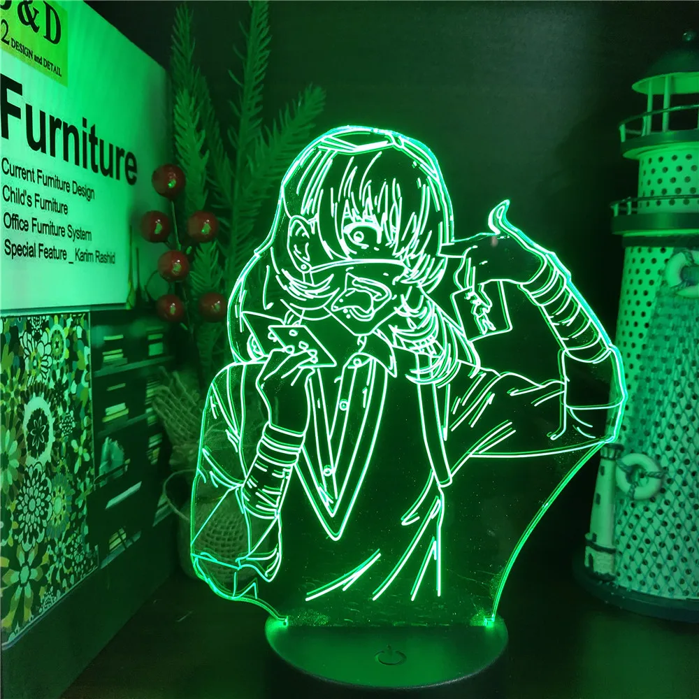

Anime Figures Crazy Gambling Abyss NightLights 3D Led Lamp Action Figure Midari Ikishima Toys Kids Gift Bedroom Decor Juguetes