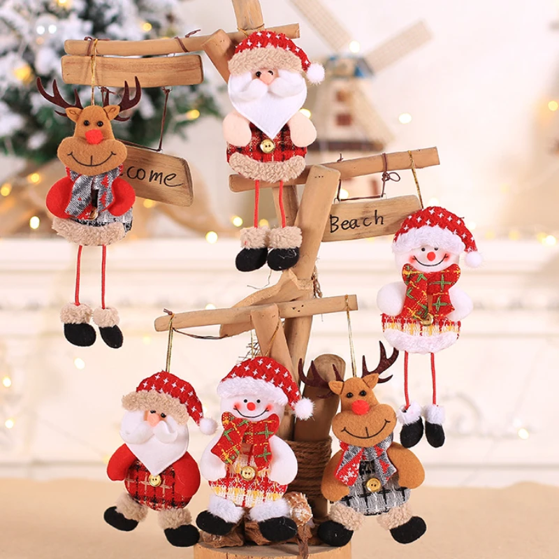 

Christmas Snowman Deer Bear Doll Ornaments Pendant Merry Christmas Decorations For Home Xmas Navidad Noel Happy New Year 2023