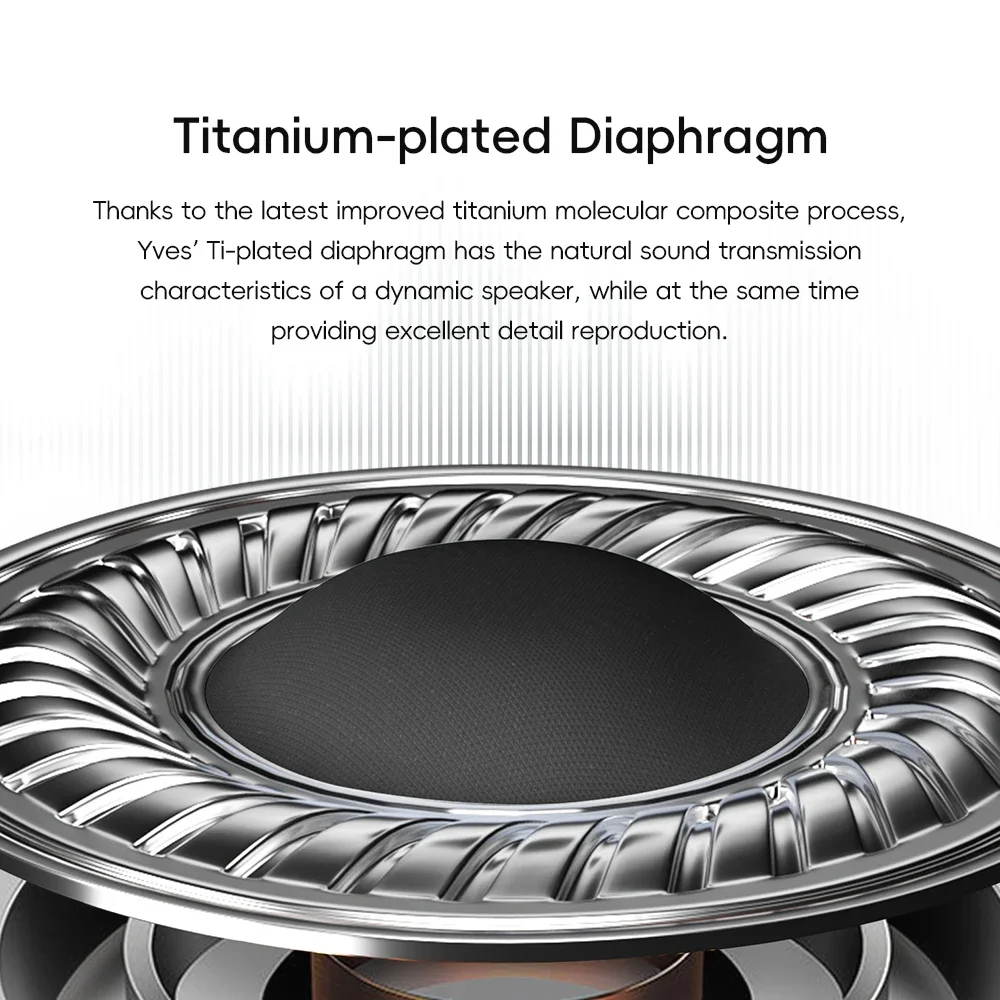 Titanium Plated Micro Dynamic HiFi Earphones with Noise Isolation