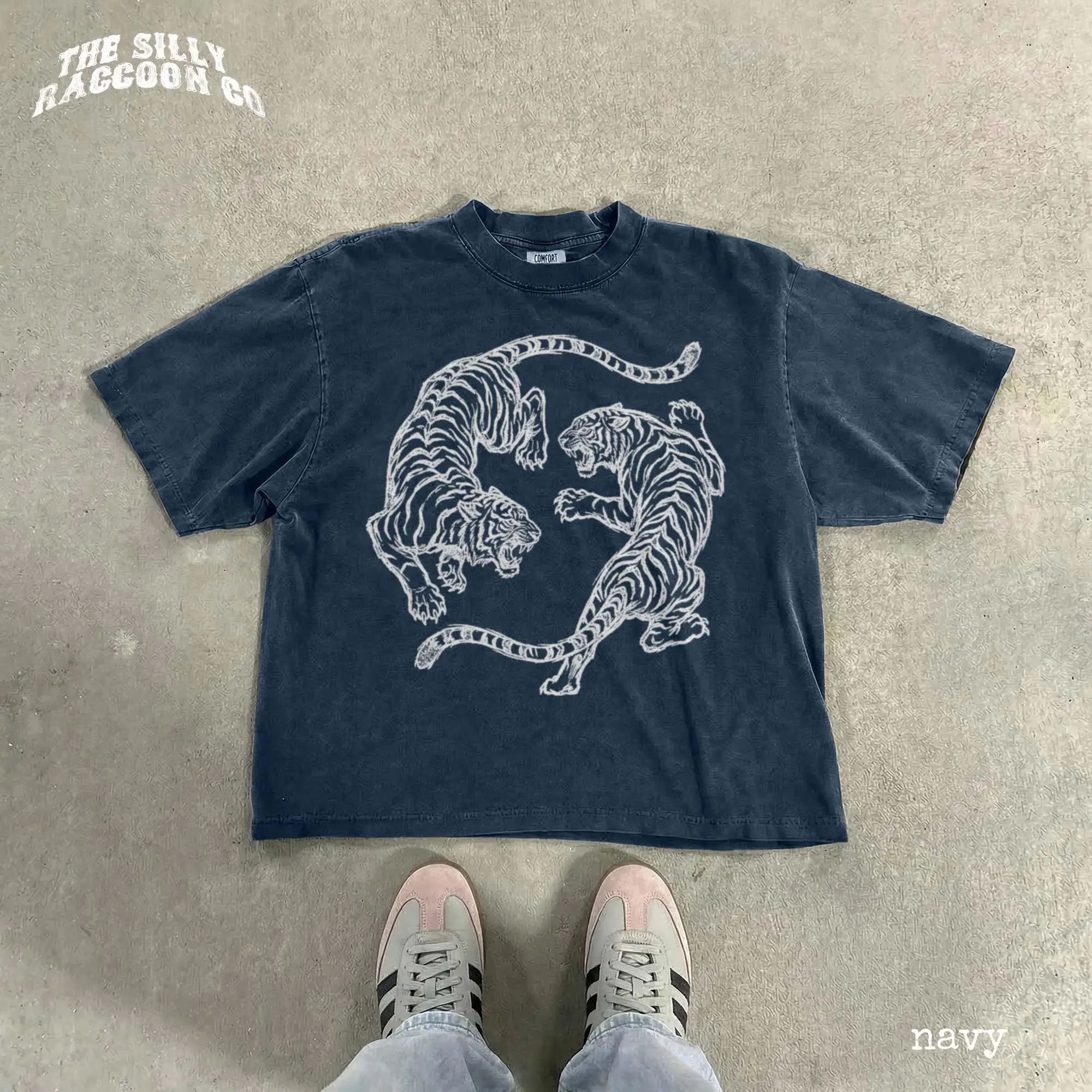 T-shirt con tatuaggio retrò a tema tigre giapponese 2026, regalo perfetto per gli appassionati di tigre retrò, unisex.