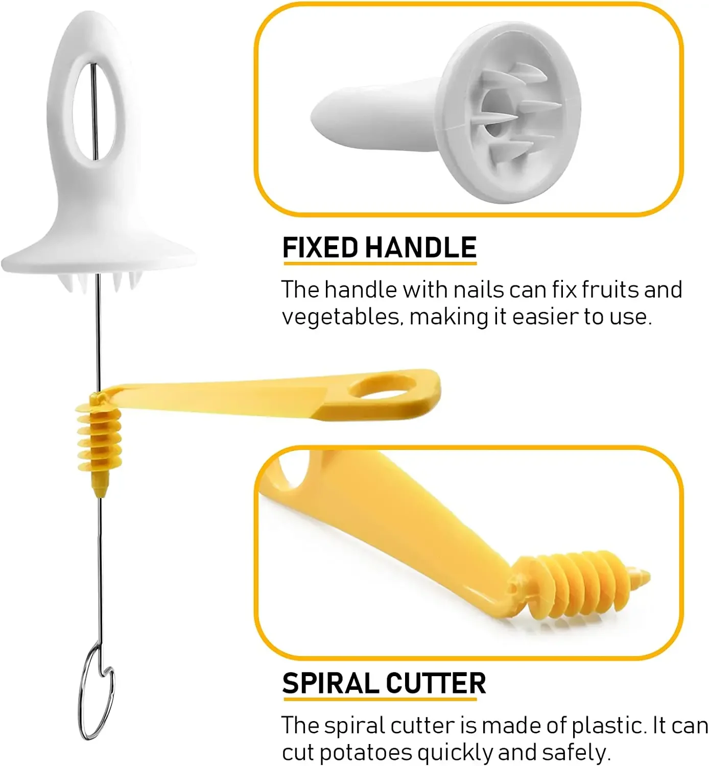 3 String Rotate Potato Slicer Twisted Potato Slice Cutter Spiral DIY Manual Creative Kitchen Gadgets Vegetables Spiral Knife vegetable slicer vegetable cutter potato slicer potato cutter food slicer