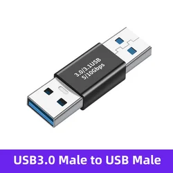 Right Angle USB 3.0 High - Speed Extension Adapter - Upward Elbow Connector, Male to Female Plug Converter - 2 PCS (USB to USB CG - CG ZT)