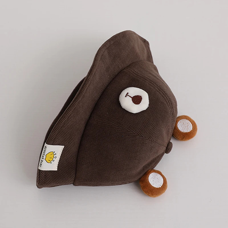Baby Hat Kids Caps Baby Bucket Hat for Boy 1-4Y Cute Bear Baby Fisherman Cap With Ears Solid Cotton Casual Sun Hat Outdoor Summer Child Panama Cap