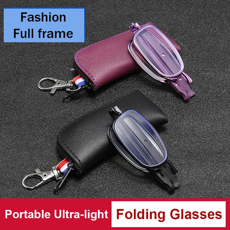 

2023 Compact Mini Ultra Light Folding Reading Glasses Women Men high-definition Anti Blue Ray Portable Goggles With Original Box