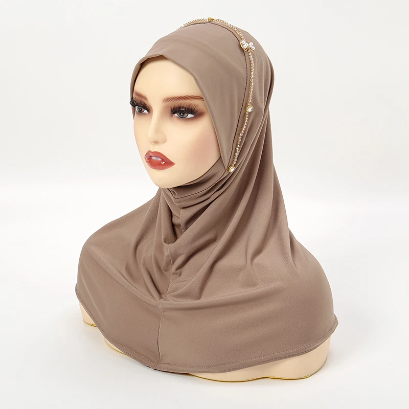 

Instant Jersey Hijab Undercap Hijabs for Woman Muslim Women Hijab Cap Full Cover Snap Fastener Head Wraps Scarf Islam Turban