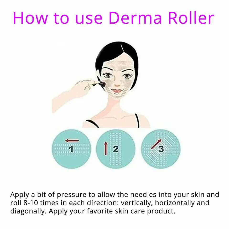 540 Derma Roller Micro Needles Hair Loss Treatment Beard Growth 0.2mm Titanium Derma Roller