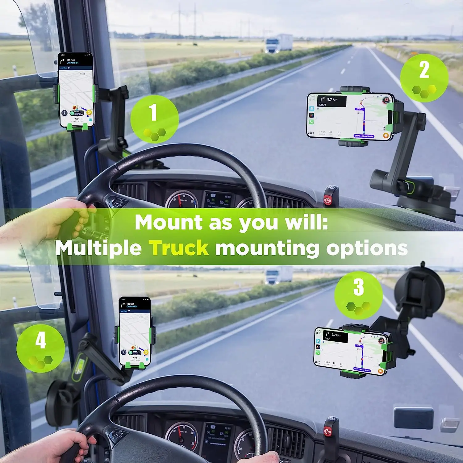 Windshield Car Phone Mount 360-Degree Rotation Long Arm Gps Holder Strong Suction Cup Dashboard Nrack phone holder,mobile phone holder,gps holder,gps suction cup mount