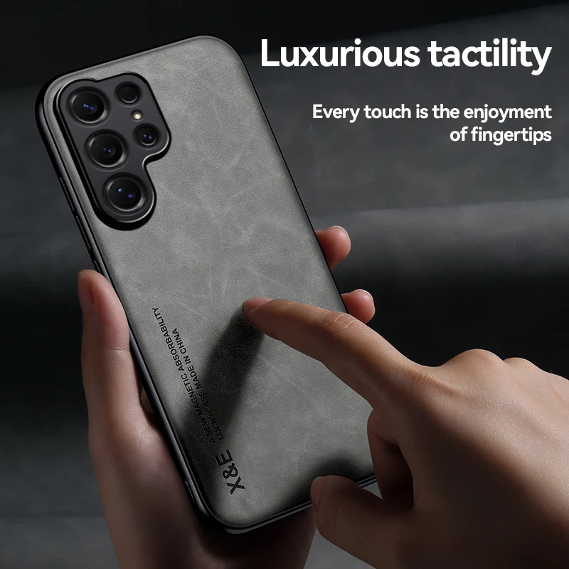 Luxurious Sheepskin Magnetic Phone Case for Samsung Galaxy Series