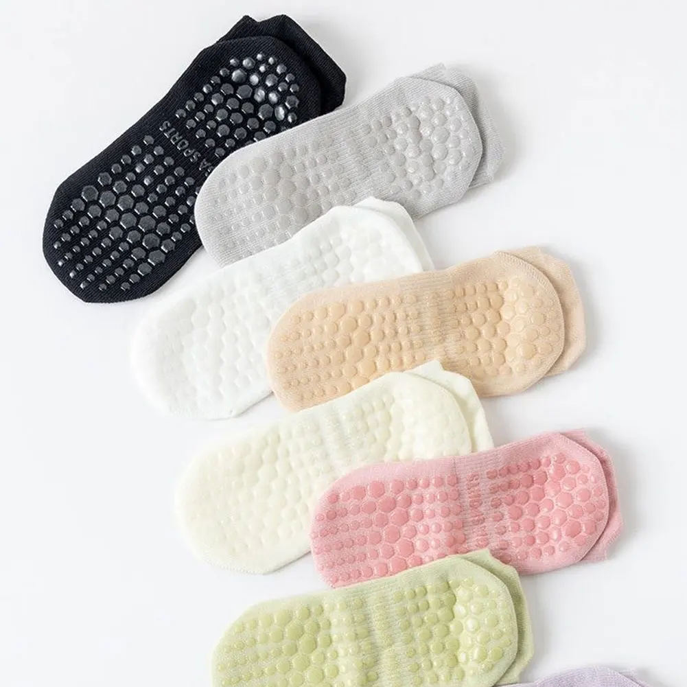 Mesh Breathable Yoga Socks Women Cotton Low Cut Short Gym Fitness Dance Sports Socks Professional Non-slip Floor Pilates Socks