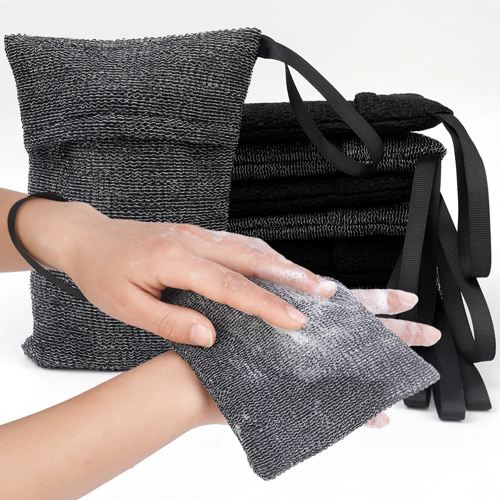 Double-layer Thickened Soap Bag Bath Cleansing Foaming Net Pouch Body Exfoliating Scrubber Sponges Bathroom Nylon Soap Pocket 2