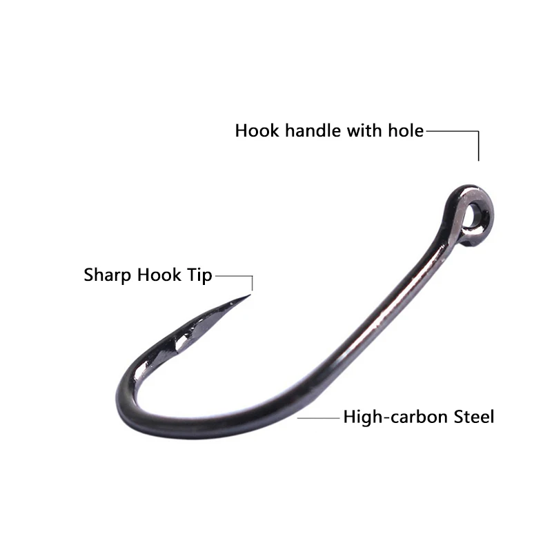 fishing hooks Sea Fishing Jigging Hook Accessoires Inverted Anti-seawater  Corrosion High Carbon Steel Perforated Fishing Hooks Saltwater