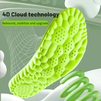 Semelles intérieures sport 4D super douces pour chaussures, coussinets d'absorption des chocs pour les pieds, soutien de la voûte plantaire, inserts orthopédiques pour baskets 3