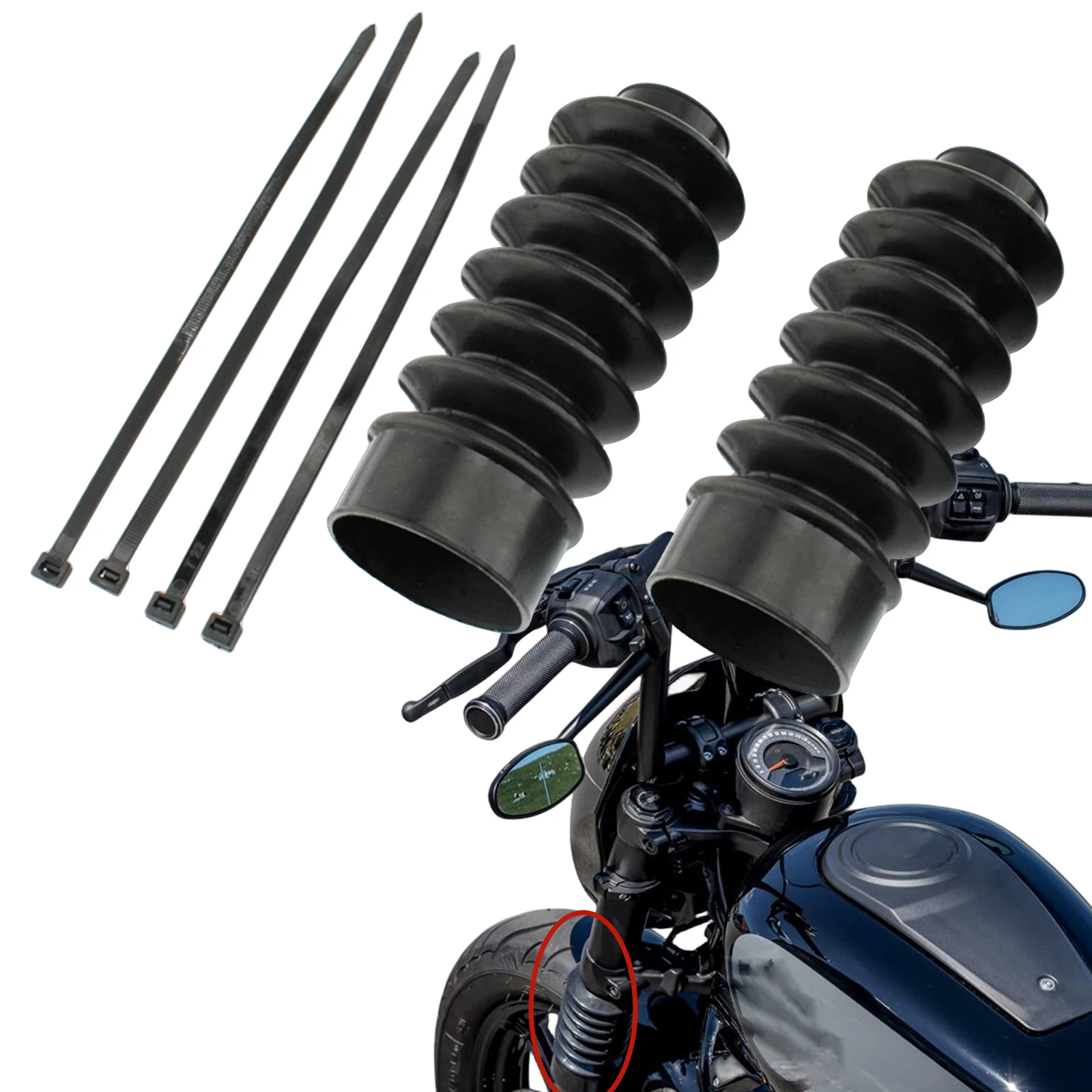 

Для Harley Nightster 975 RH975 2022-2023 Sportster Dyna Bobber с 39 мм 41 мм 42 мм вилка для мотоцикла передняя вилка Противоударная Пылезащитная крышка