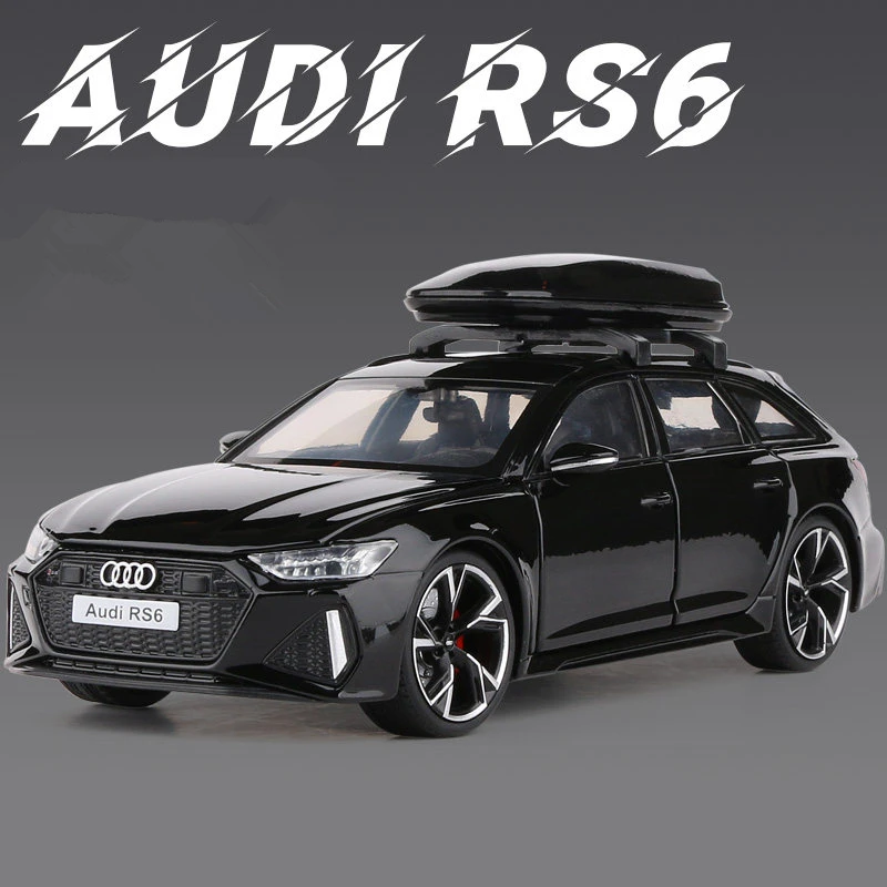 1:36 scala Audi RS6 Station wagon Diecast lega metallo modello di auto di  lusso tirare indietro auto per bambini giocattoli con collezione -  AliExpress