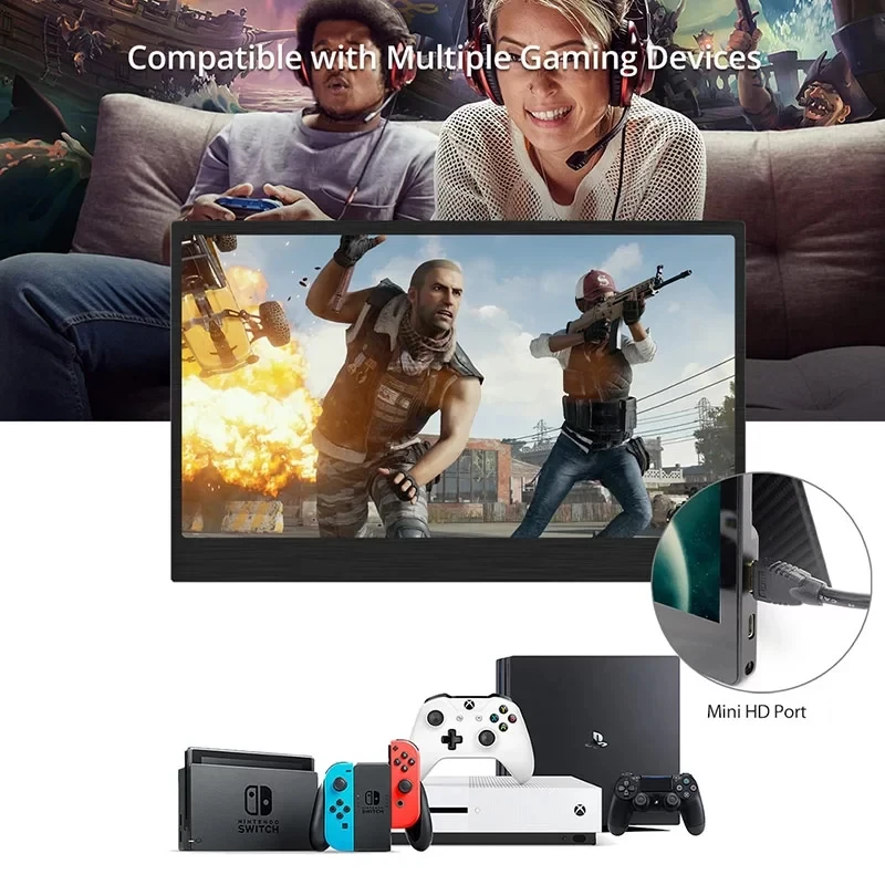 Elecrow LCD 모니터 13.3 인치 휴대용 USB-C 디스플레이 1920*1080P HD-타입 C 디자인 화면 라즈베리 파이 비 터치 스크린