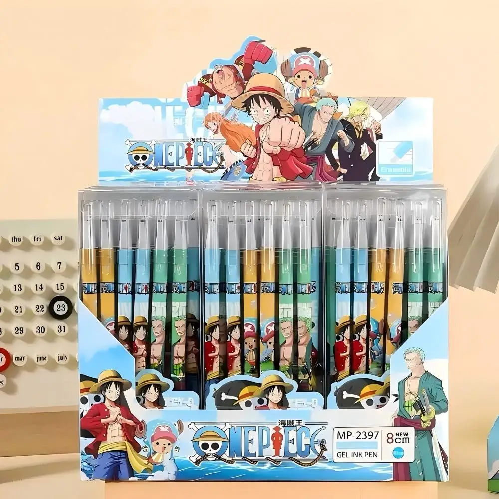 6/12/24 Stück Anime One Piece Radierbarer Blauer Stift Schüler-Prüfungsspiel Anime-Cartoon-Charaktere Schreibwaren Lernmaterialien Geschenke