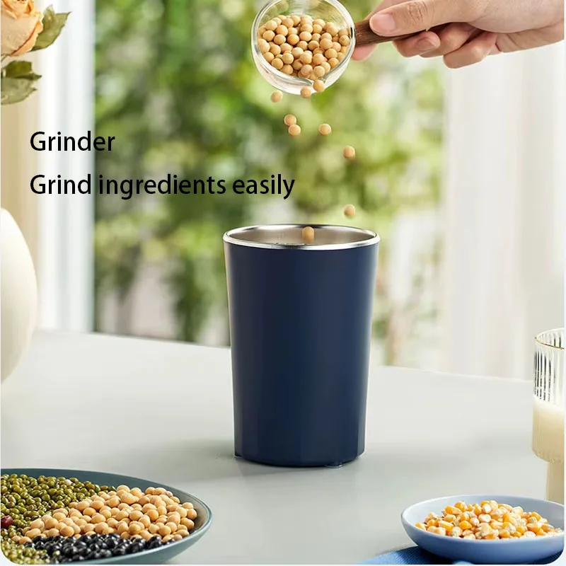 Electric Coffee Bean Grinder 8 Blade Kitchen Cereal Chopper Portable Baby Food Maker Washable Blender