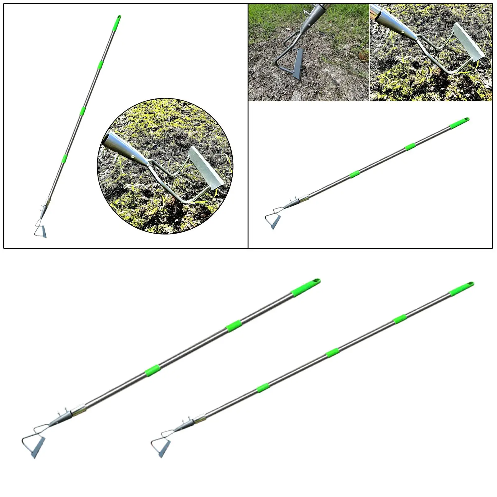 Garden Hoe Tool,Long Handle Cultivating Scraping Weeder,Heavy Duty Use,Easily Stand up for Weeding Hoe Weeding Loop