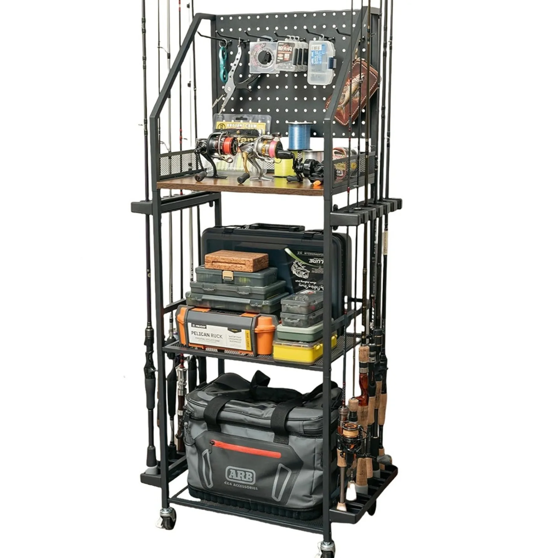  slider image of Multi-Functional Fishing Rod Storage