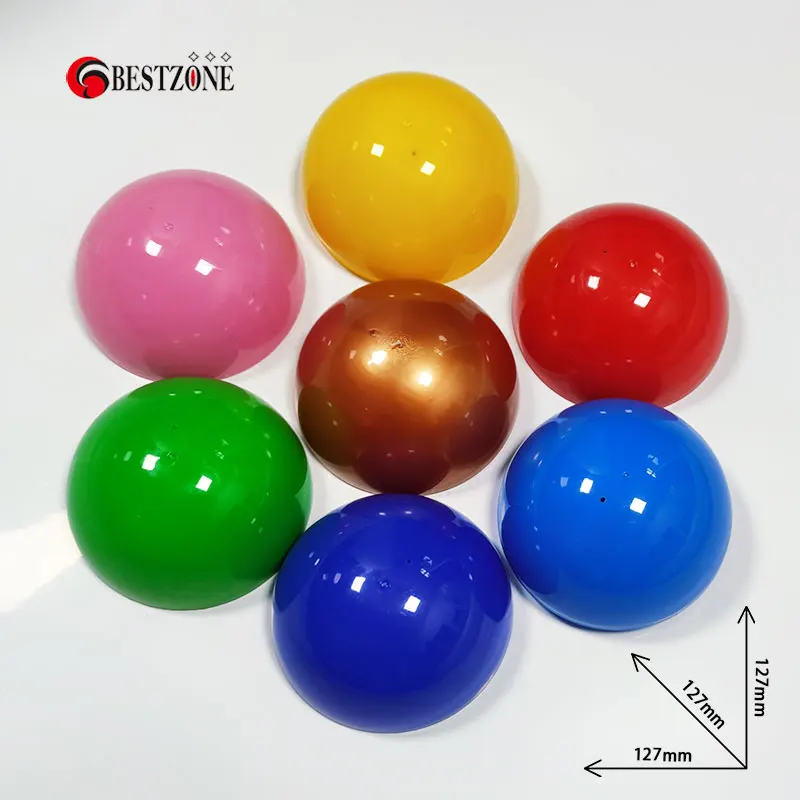20Pcs 5Inch 127mm Big Colorful Plastic PP Surprise Ball Toy Capsule Packing Package Empty Container Can Open For Vending Machine 5