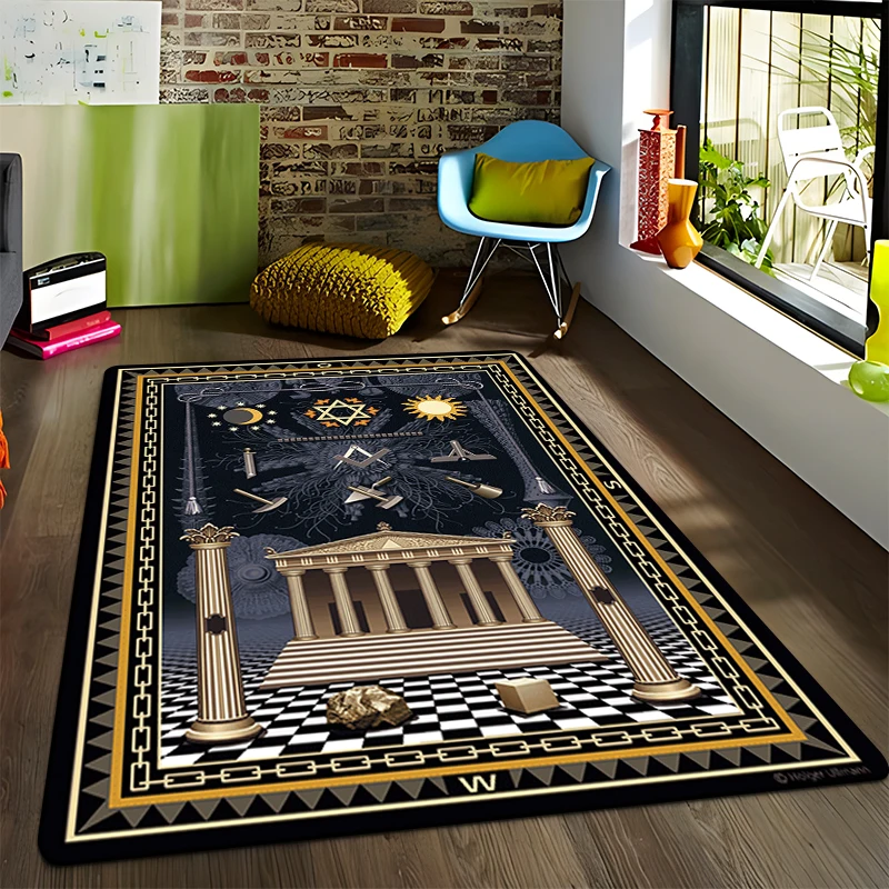 Masonic Illuminati Printed Pattern Rug Baby Play Crawl Floor Mat Living Room Carpet Teen Bedroom Decor Carpet Mat Children floor mat