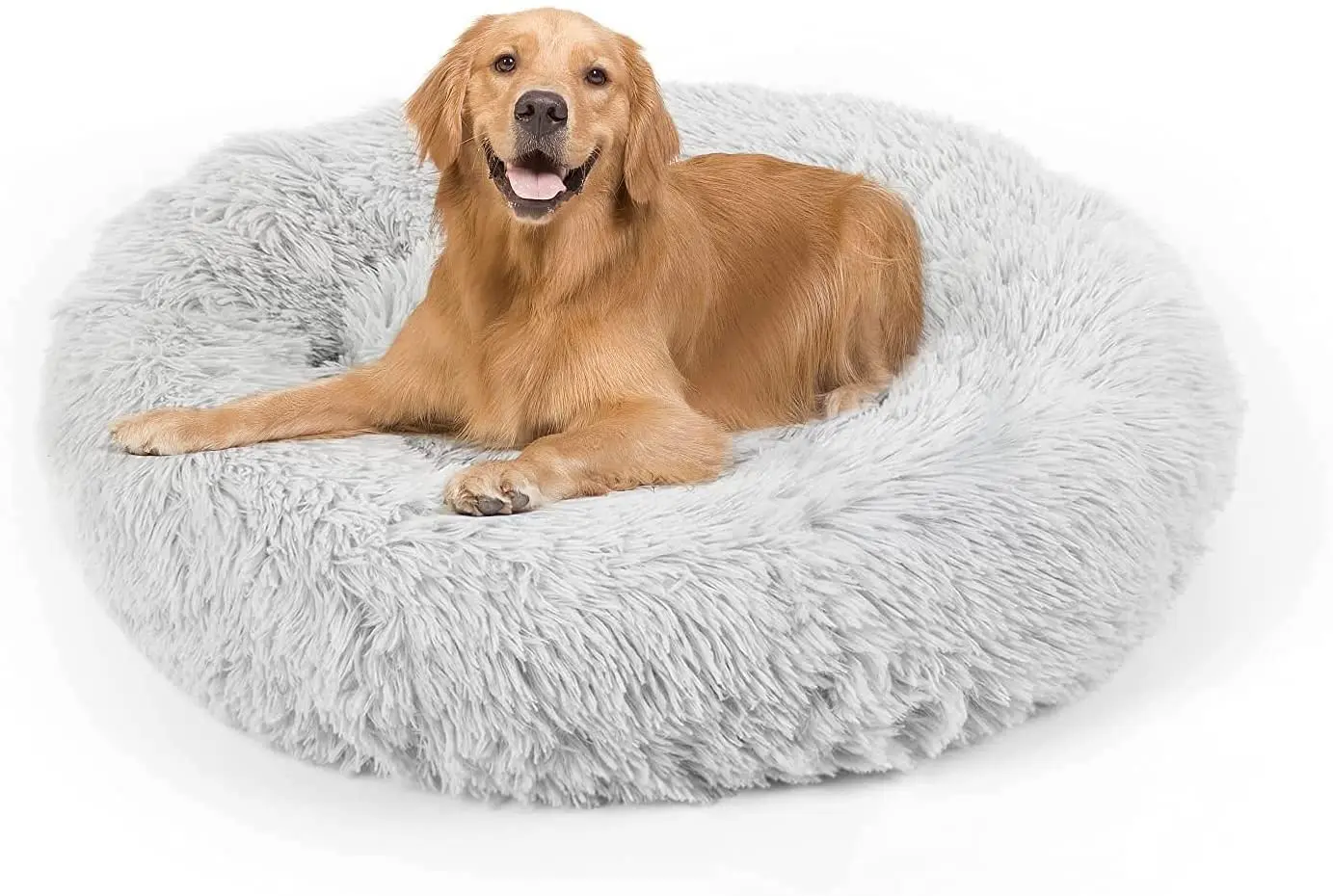 Plush Calming Dog Bed, Donut Dog Bed For Small Dogs, Medium & Large