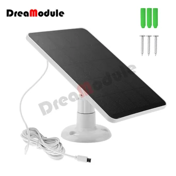 4 Kinds Solar Panel Micro USB/ Type C Outdoor Waterproof Solar Cells Charge Solar Panels for Security Camera Home Light System 1