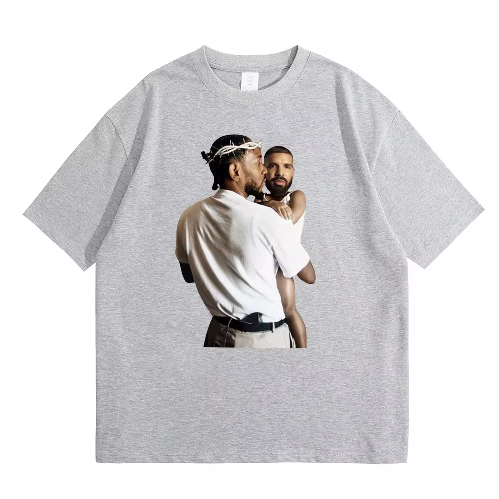 Streetwear Rapper Kendrick Lamar Drake Funny Meme T Shirt Mr Morale The Big Steppers Tee Men Women Hip Hop Casual Oversized Top 5