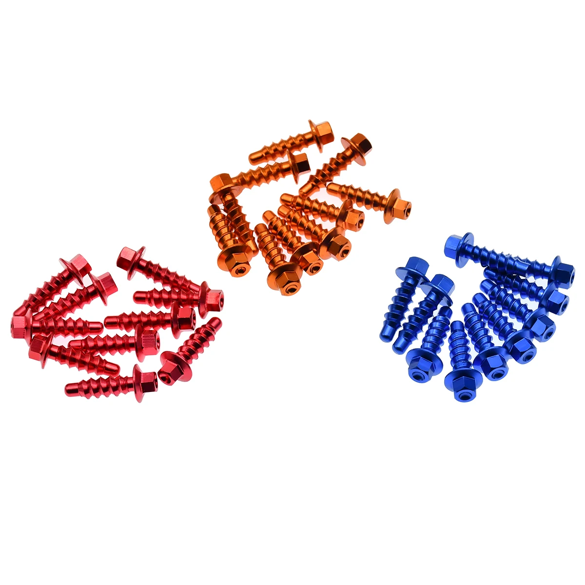 CNC Motorcycle Self-Tapping Screw Bolt Kit - 10 Piece Set, Universal Parts