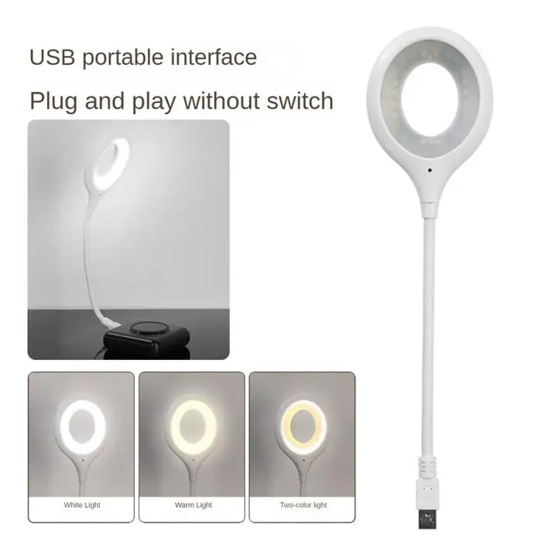 

Portable Lamp Voice Control USB Direct Plug Dormitory Bedside Lamp Eye Protection Student Study Reading Available Night Light