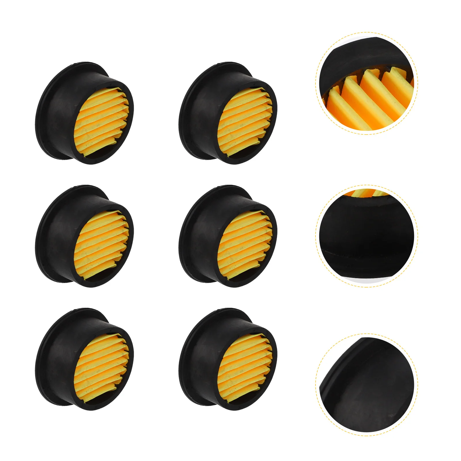 

10 Pcs Filter Element Replacement Air Elements Silencer Muffler Sponge Rubber Compressor