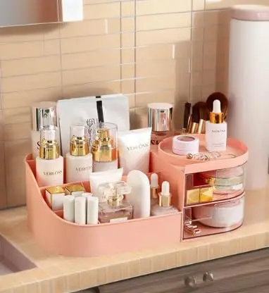 Large Capacity Cosmetic Storage Box Makeup Drawer Organizer Jewelry Nail Polish Makeup Container Desktop Sundries Storage Box 5