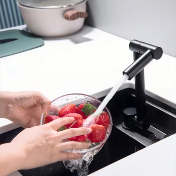 304 สแตนเลสพับซ่อนอ่างล้างจานก๊อกน้ําพับภายในเปิดหน้าต่างขนาดเล็กอ่างล้างจานเดี่ยวก๊อกน้ําร้อนและเย็น 1